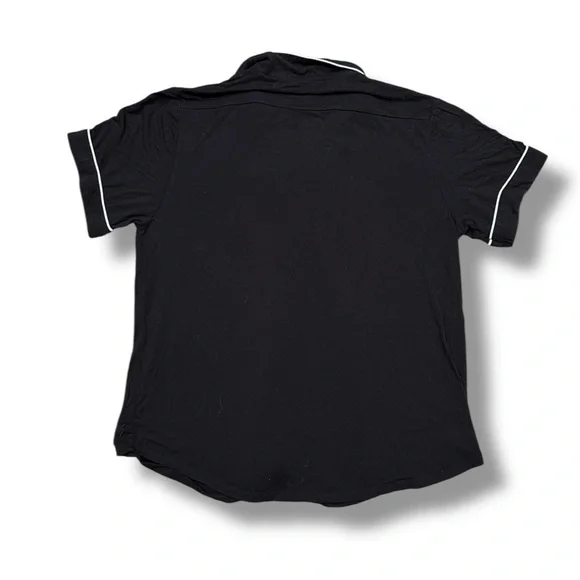 COZY EARTH Women Black Short Sleeve Pajama Set Premium Bamboo Lounge Size S - Picture 6 of 11